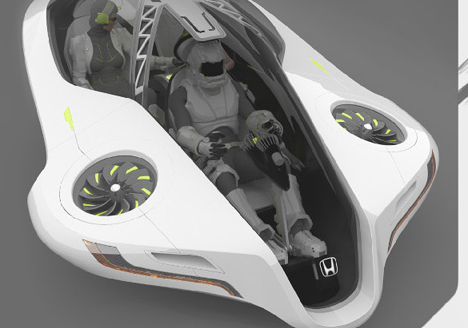 33 Futuristic Honda Fuzo Hover Concept Car Design